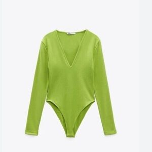 NWT ZARA V NECK LONG SLEEVE BLOGGERS FAV BODYSUIT